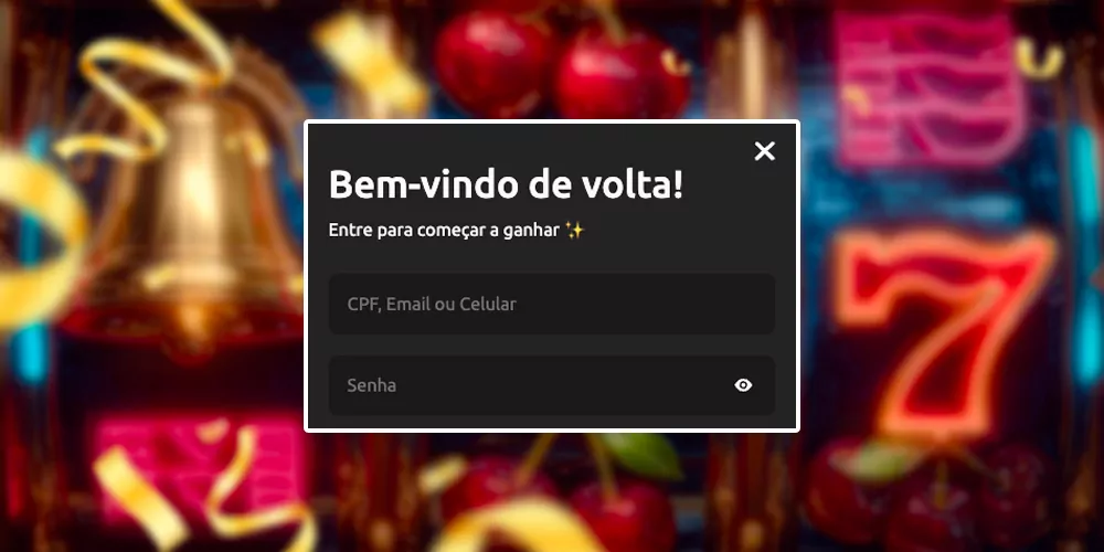 Inserção dos detalhes de login da conta