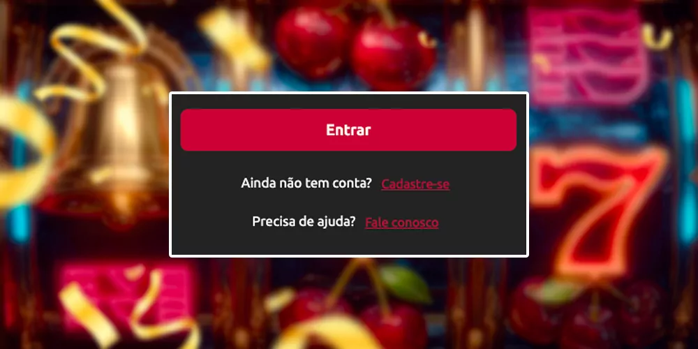 Confirmação de login no site da Zeroum